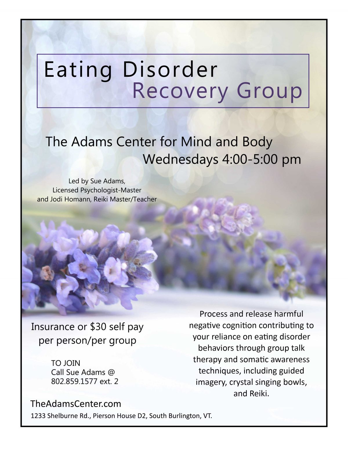 Eating Disorder Recovery Group The Adams Center For Mind And Body Eating Disorder Recovery Group The Adams Center For Mind And Body